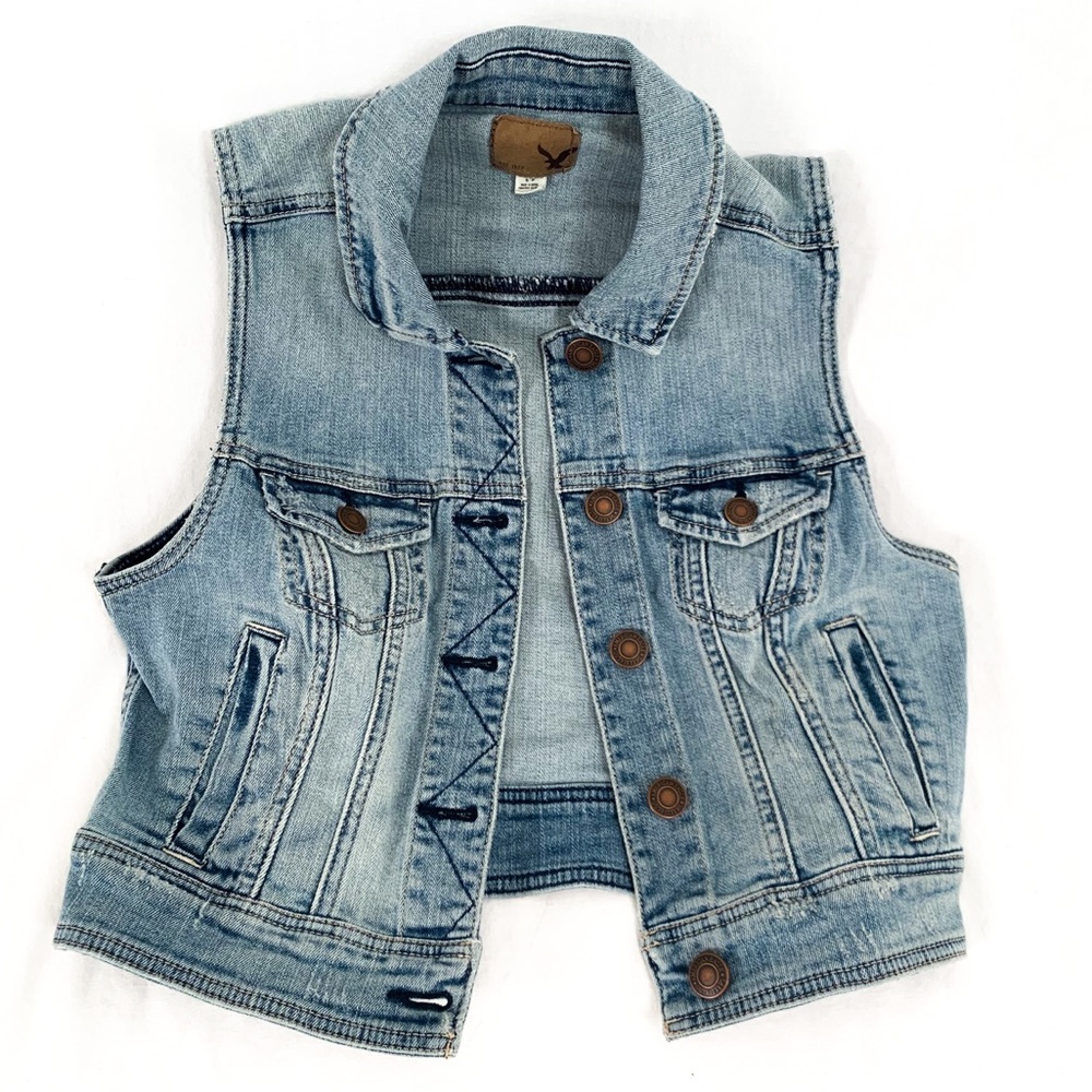 American Eagle Outfitters jean vest